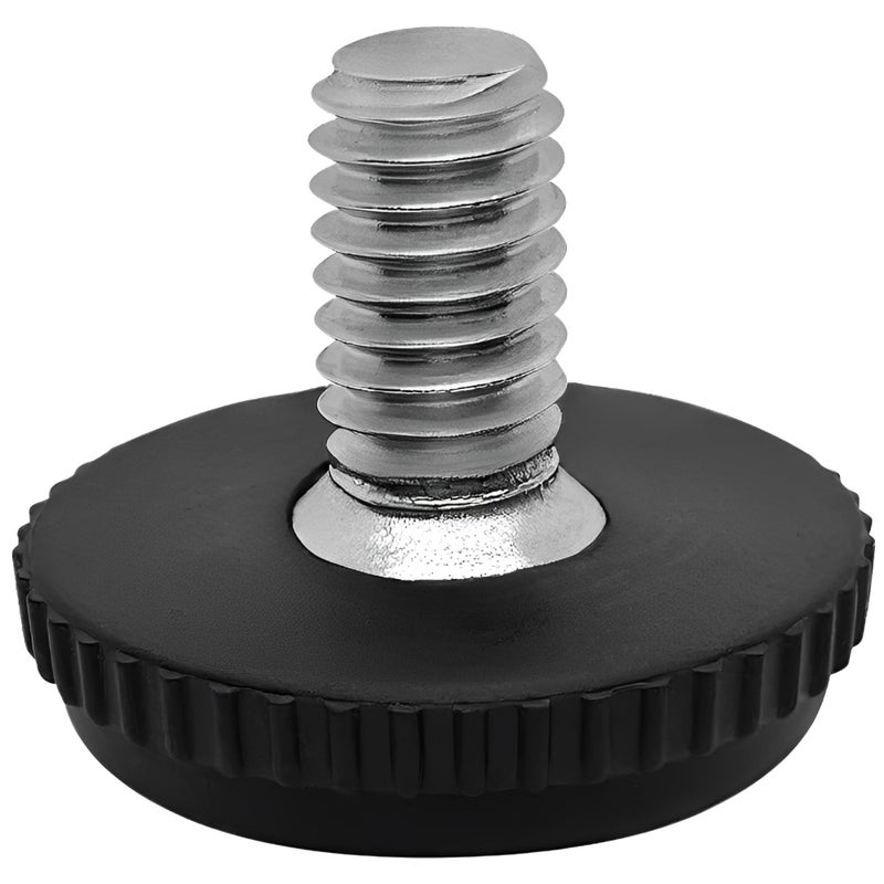 Project Patio 5/16-18 Stainless Steel Adjustable Furniture Levelers and Threaded Screw-in Leveling Feet Glides for Table and Chair Legs - 16-Pack - Image 1